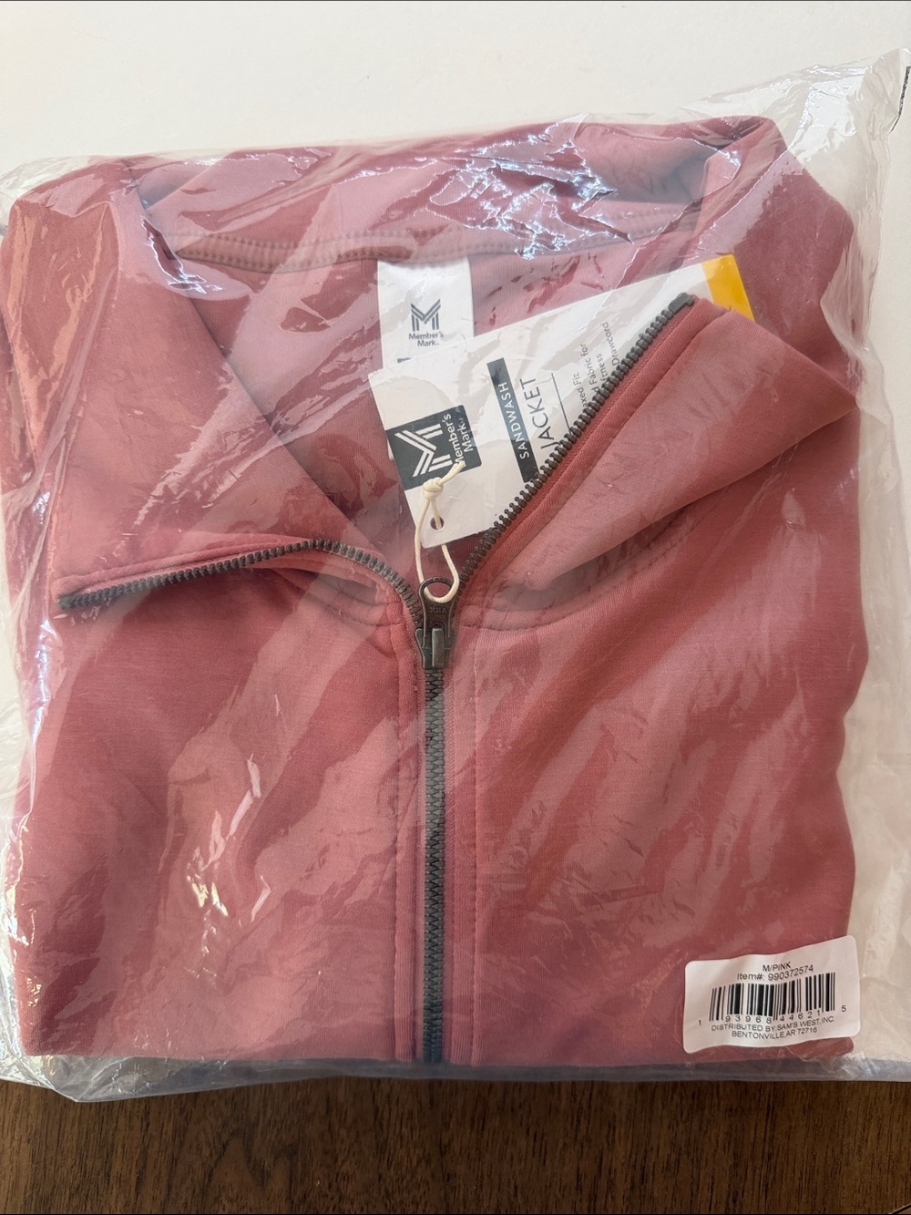 Women’s Member’s Mark Dusty Rose Zip-Up Jacket